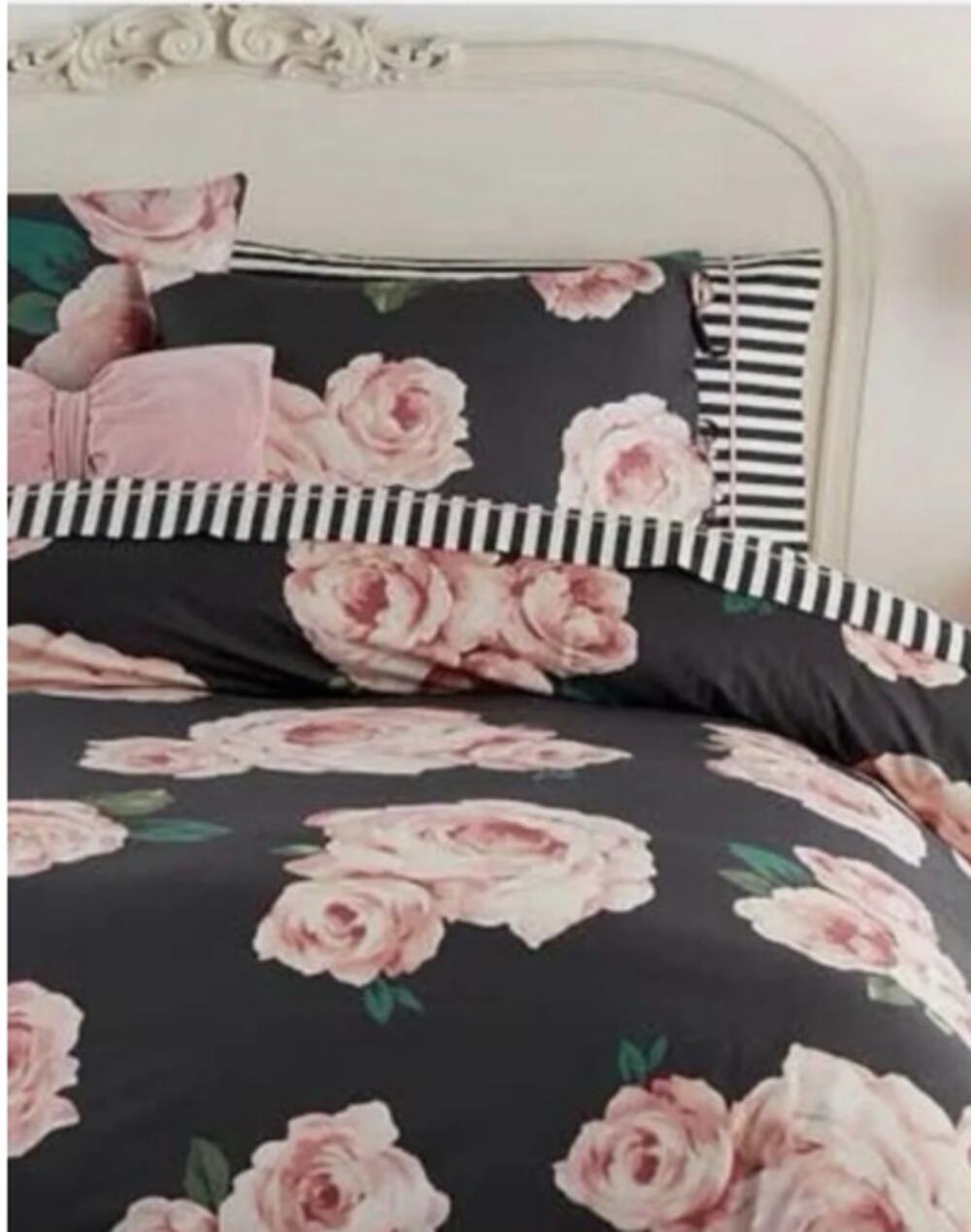 Pottery Barn Teen Emily & Meritt Bed of Roses Twin Size Bedding Set Duvet Cover